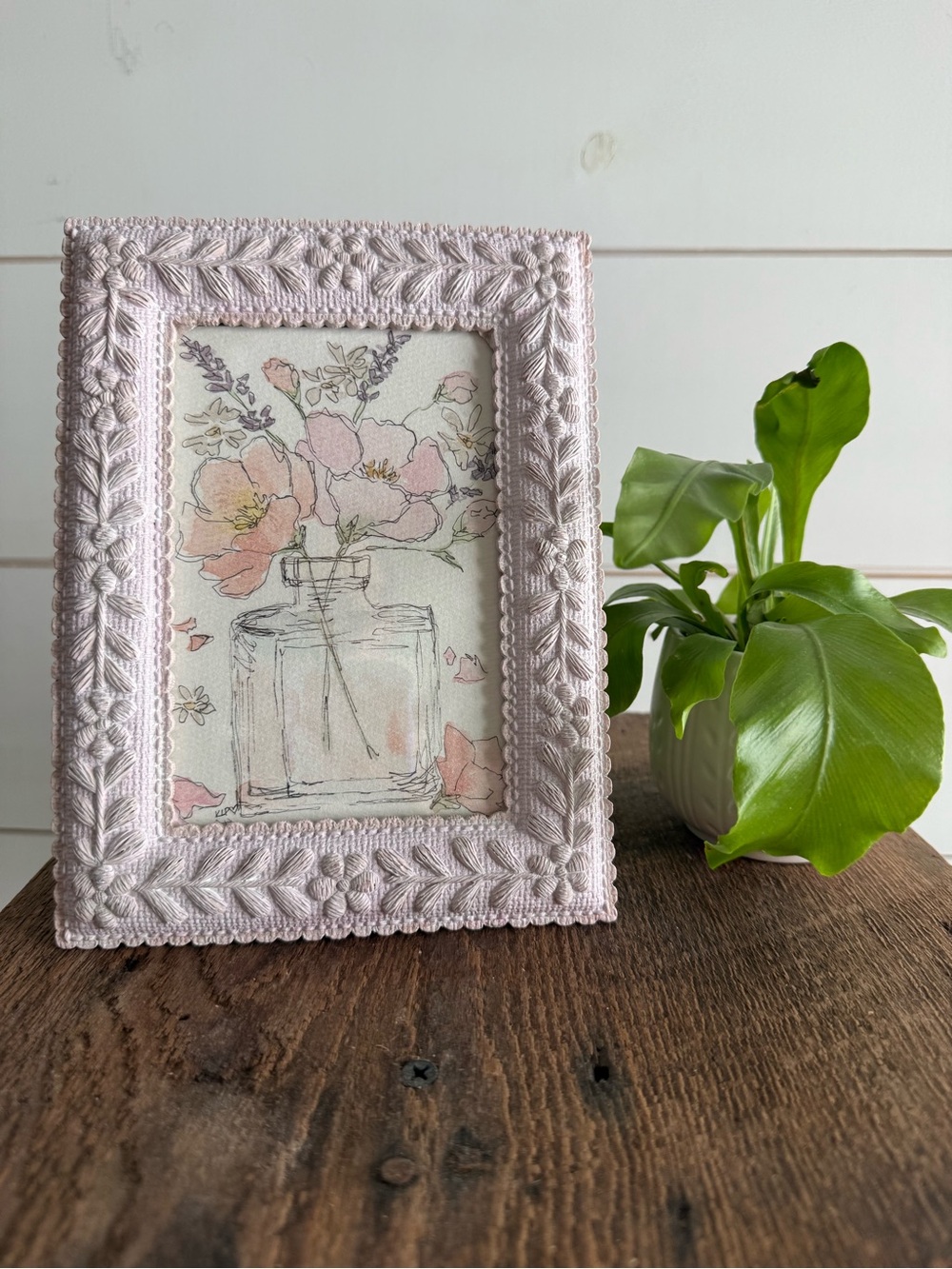 Hand crafted watercolor original in 4x6 ornate frame